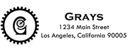 All The Gears Letter G Monogram Stamp Sample
